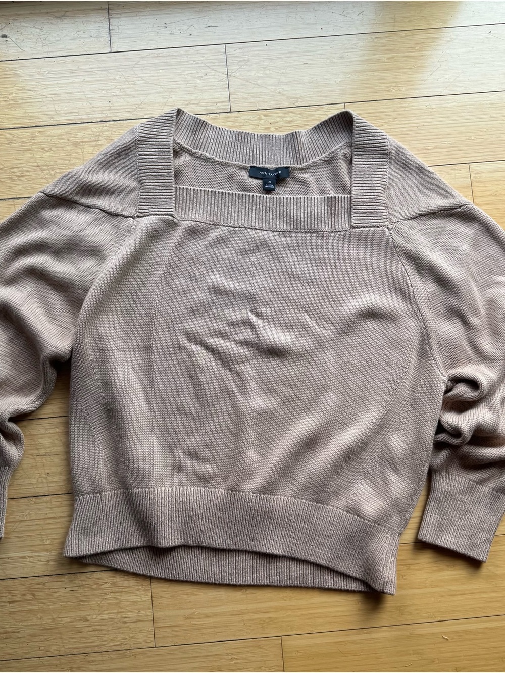 Square Neck Ann Taylor Knit Sweater - Picture 4 of 4
